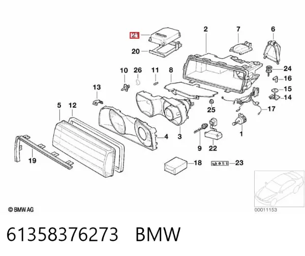 Unidade de encendido (xénon) 61358376273 BMW