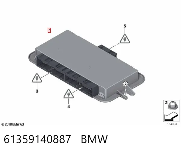Módulo de direção (Centralina eletrônica) das luzes 61359140887 BMW