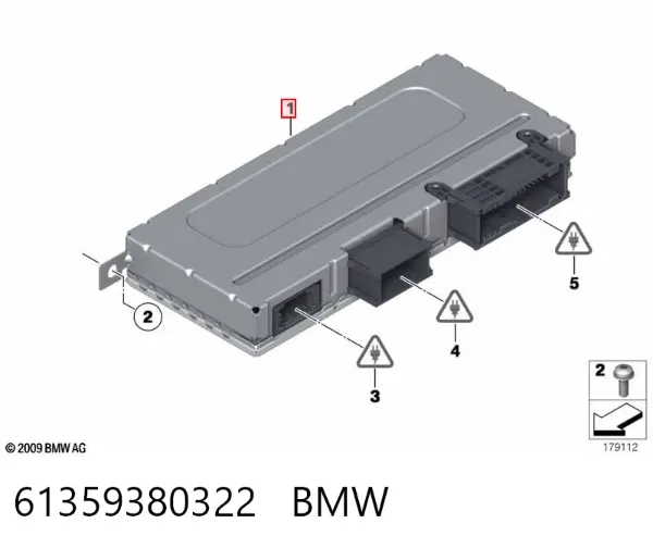 Módulo de direção (Centralina eletrônica) da rede de bordo 61359380322 BMW