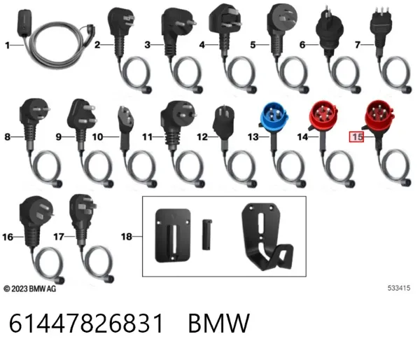 Porto de carregamento 61447826831 BMW