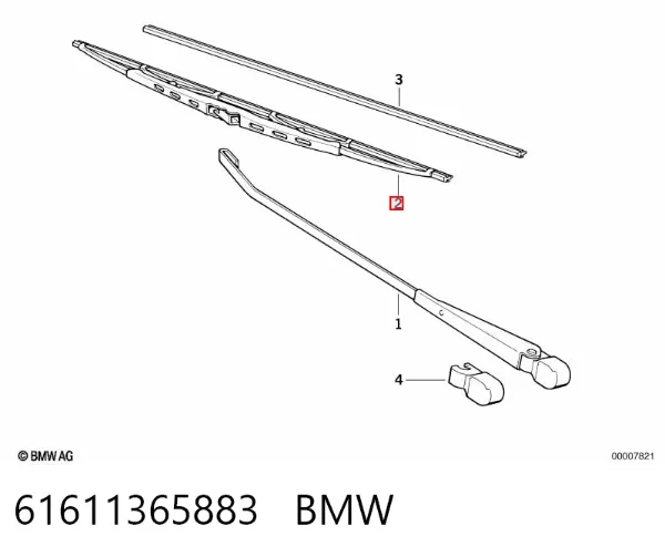 Limpa-pára-brisas do pára-brisas, kit de 2 un. 61611365883 BMW