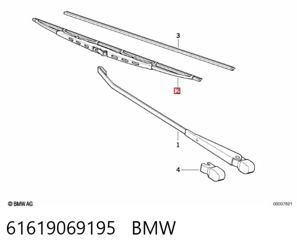 Limpa-pára-brisas do pára-brisas, kit de 2 un. 61619069195 BMW