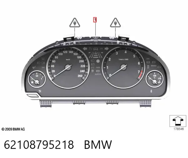 Painel de instrumentos (quadro de instrumentos) 62108795218 BMW