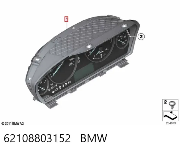 Painel de instrumentos (quadro de instrumentos) 62108803152 BMW