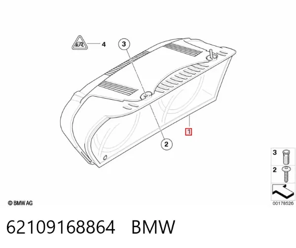 Painel de instrumentos (quadro de instrumentos) 62109168864 BMW
