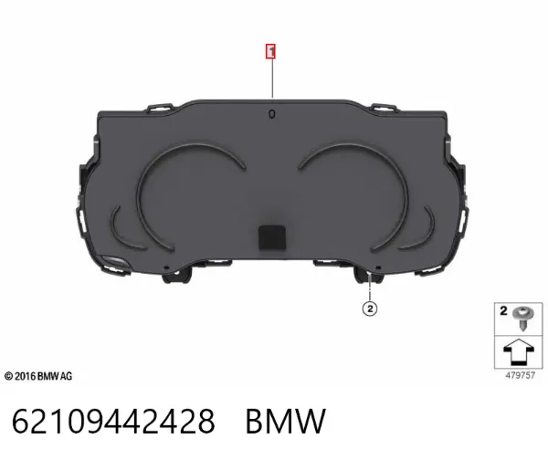 Painel de instrumentos (quadro de instrumentos) 62109442428 BMW