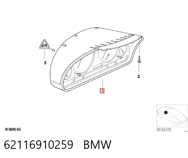 Painel de instrumentos (quadro de instrumentos) 62116910259 BMW
