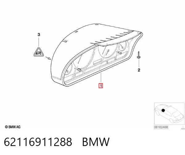Painel de instrumentos (quadro de instrumentos) 62116911288 BMW