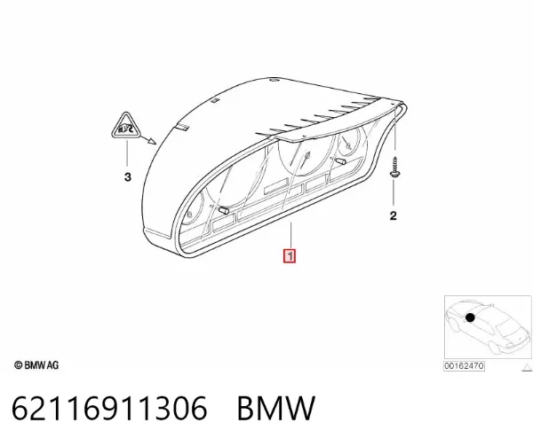 Painel de instrumentos (quadro de instrumentos) 62116911306 BMW