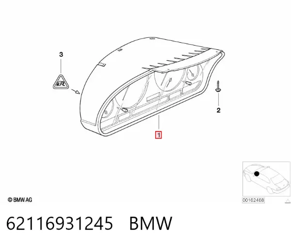 Painel de instrumentos (quadro de instrumentos) 62116931245 BMW