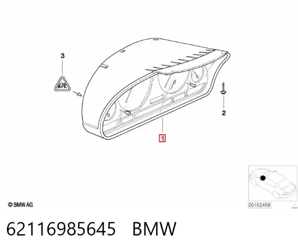 Painel de instrumentos (quadro de instrumentos) 62116985645 BMW