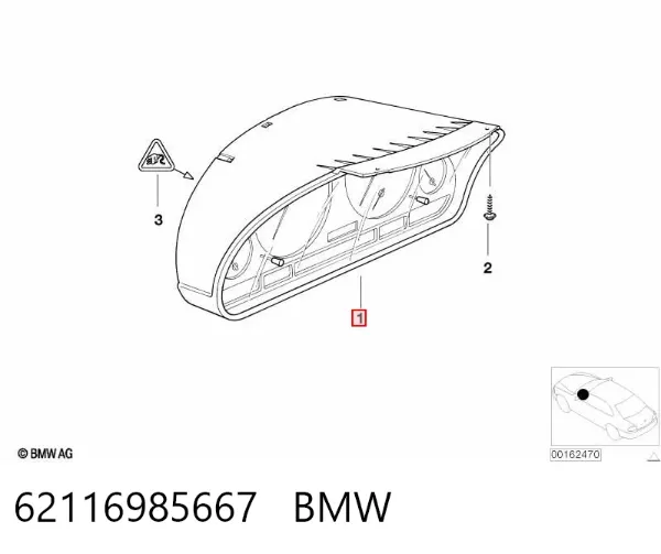 Painel de instrumentos (quadro de instrumentos) 62116985667 BMW