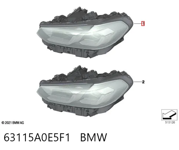 Luz esquerda 63115A0E5F1 BMW
