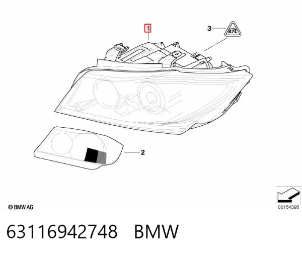 Luz direita 63116942748 BMW