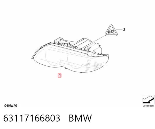 Luz esquerda 63117166803 BMW