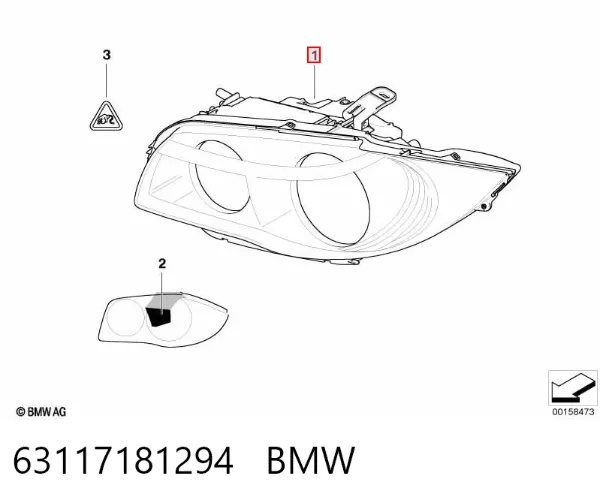 Luz direita 63117181294 BMW