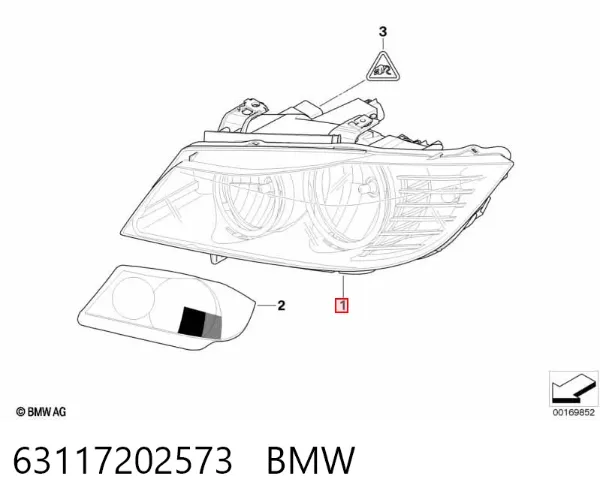 Luz esquerda 63117202573 BMW