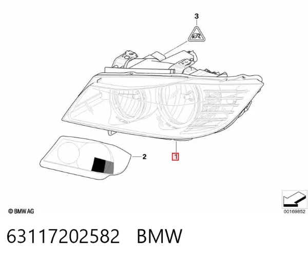 Luz direita 63117202582 BMW