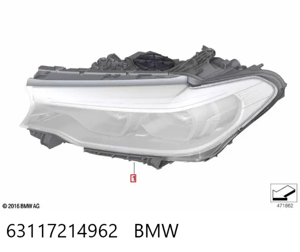 Luz direita 63117214962 BMW