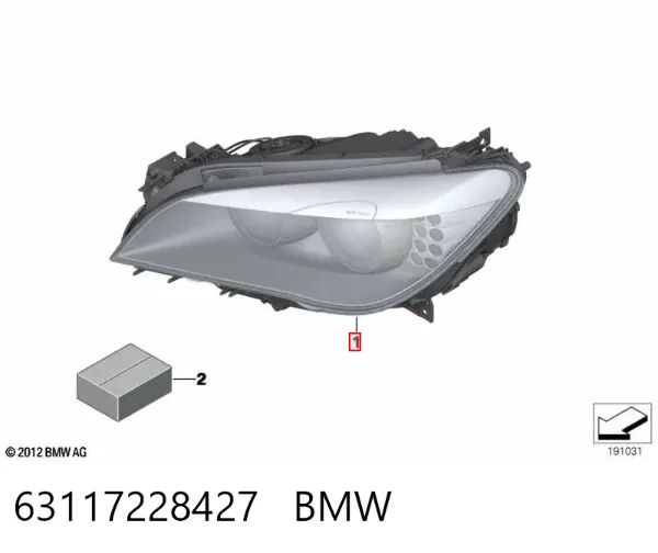 Luz esquerda 63117228427 BMW