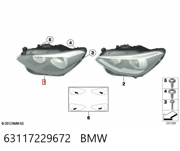 Luz direita 63117229672 BMW
