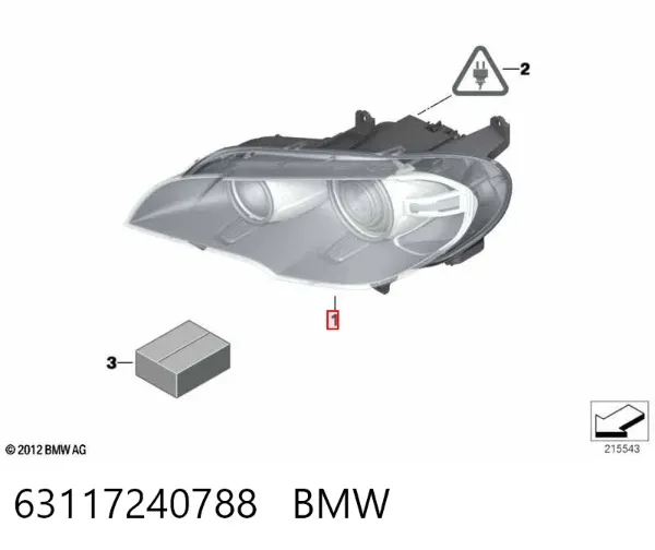 Luz direita 63117240788 BMW