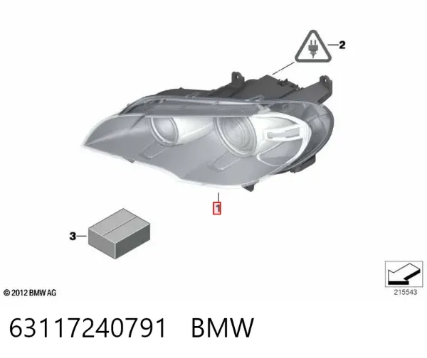 Luz esquerda 63117240791 BMW