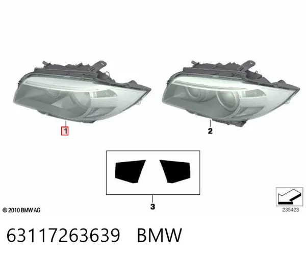 Luz esquerda 63117263639 BMW