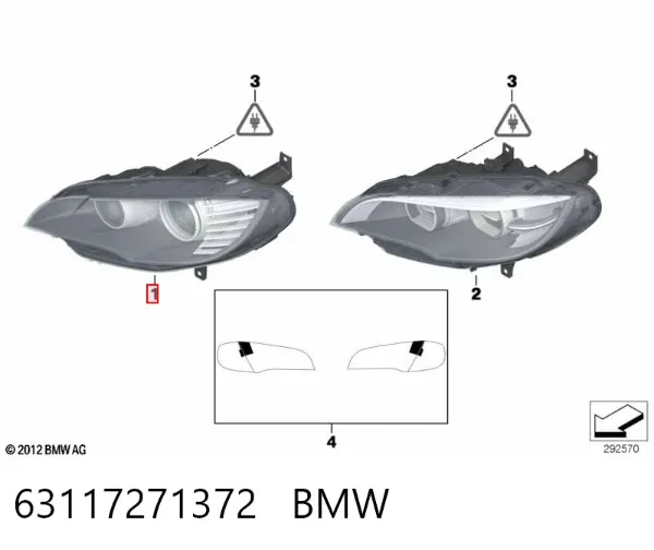 Luz direita 63117271372 BMW
