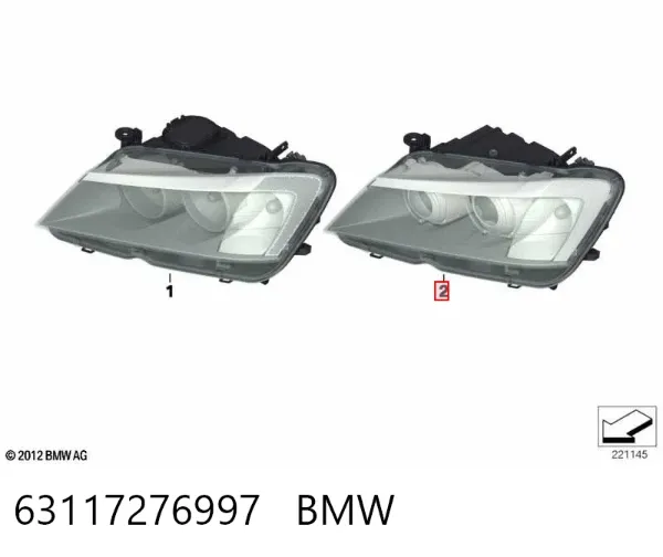 Luz esquerda 63117276997 BMW