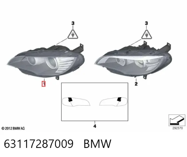 Luz esquerda 63117287009 BMW
