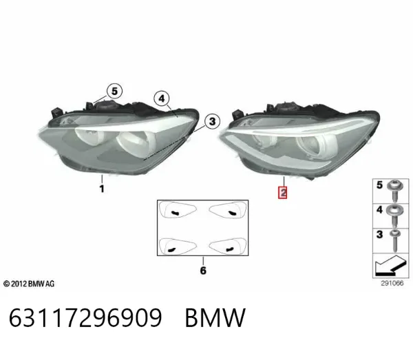 Luz esquerda 63117296909 BMW