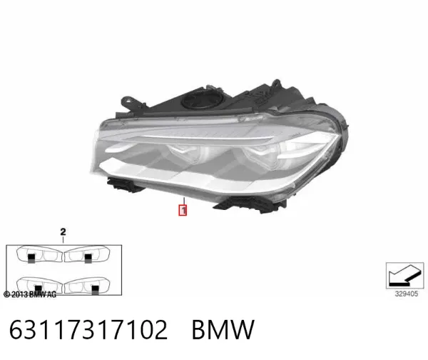Luz direita 63117317102 BMW
