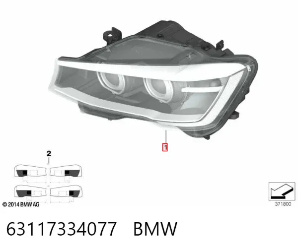 Luz esquerda 63117334077 BMW