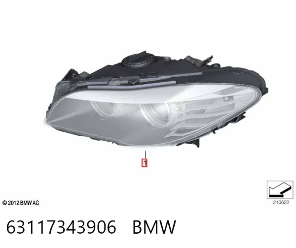 Luz direita 63117343906 BMW