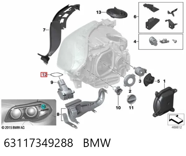Vedante de adaptador do filtro de óleo 63117349288 BMW