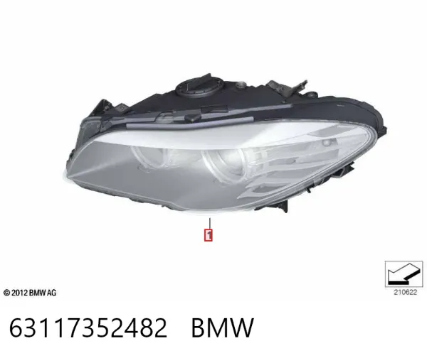 Luz direita 63117352482 BMW