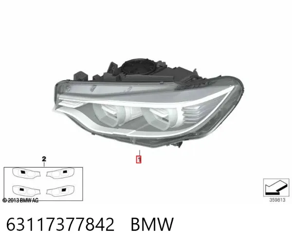 Luz direita 63117377842 BMW