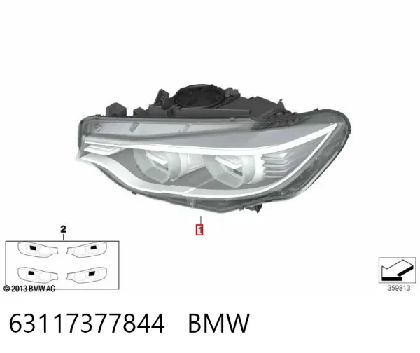 Luz direita 63117377844 BMW