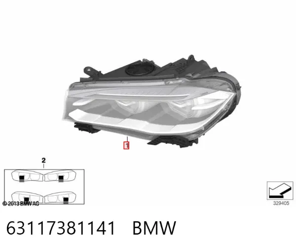 Luz esquerda 63117381141 BMW