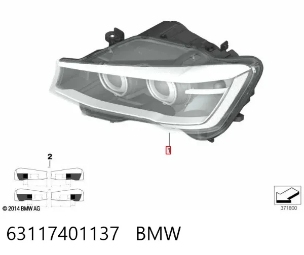 Luz esquerda 63117401137 BMW