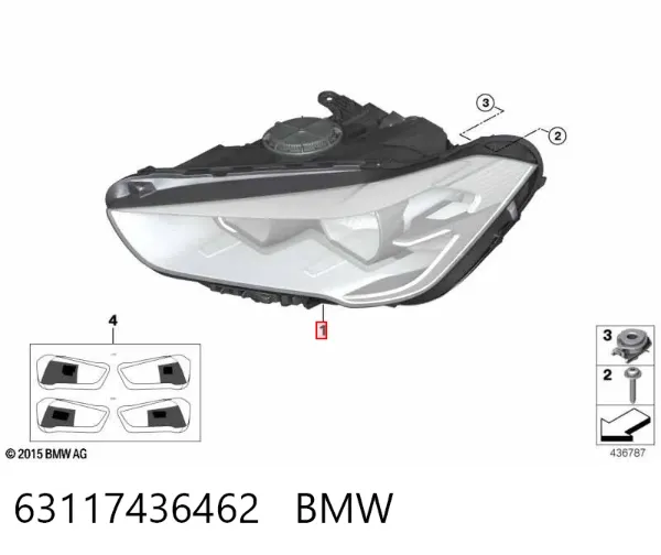 Luz direita 63117436462 BMW