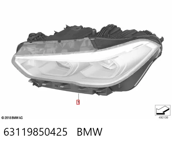 Luz esquerda 63119850425 BMW