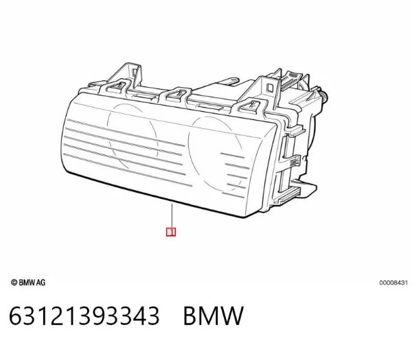 Luz esquerda 63121393343 BMW