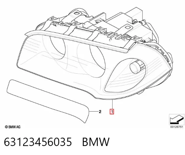Luz esquerda 63123456035 BMW