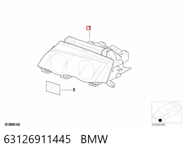 Luz esquerda 63126911445 BMW