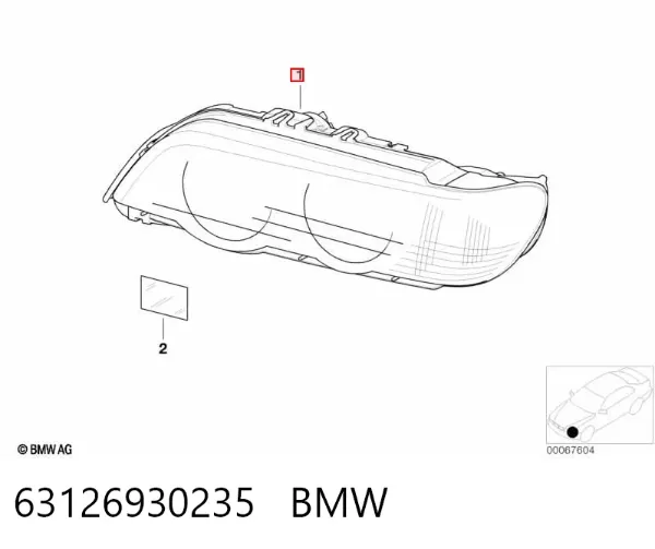 Luz esquerda 63126930235 BMW