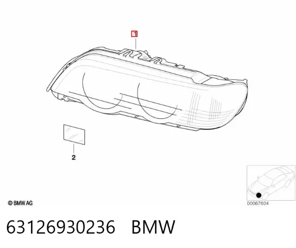 Luz direita 63126930236 BMW