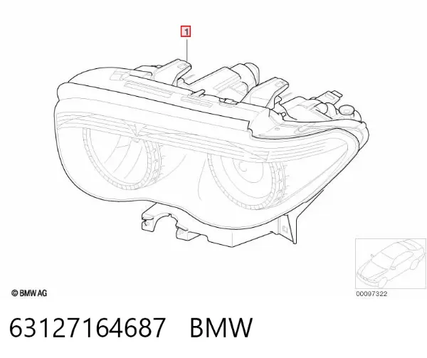 Luz esquerda 63127164687 BMW