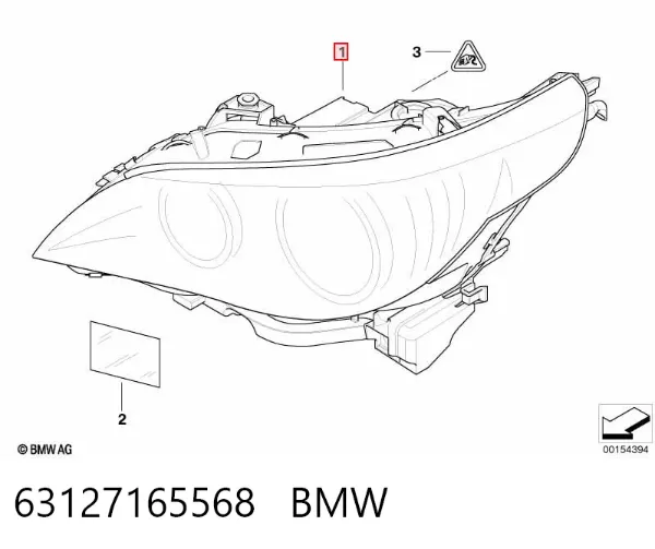 Luz direita 63127165568 BMW